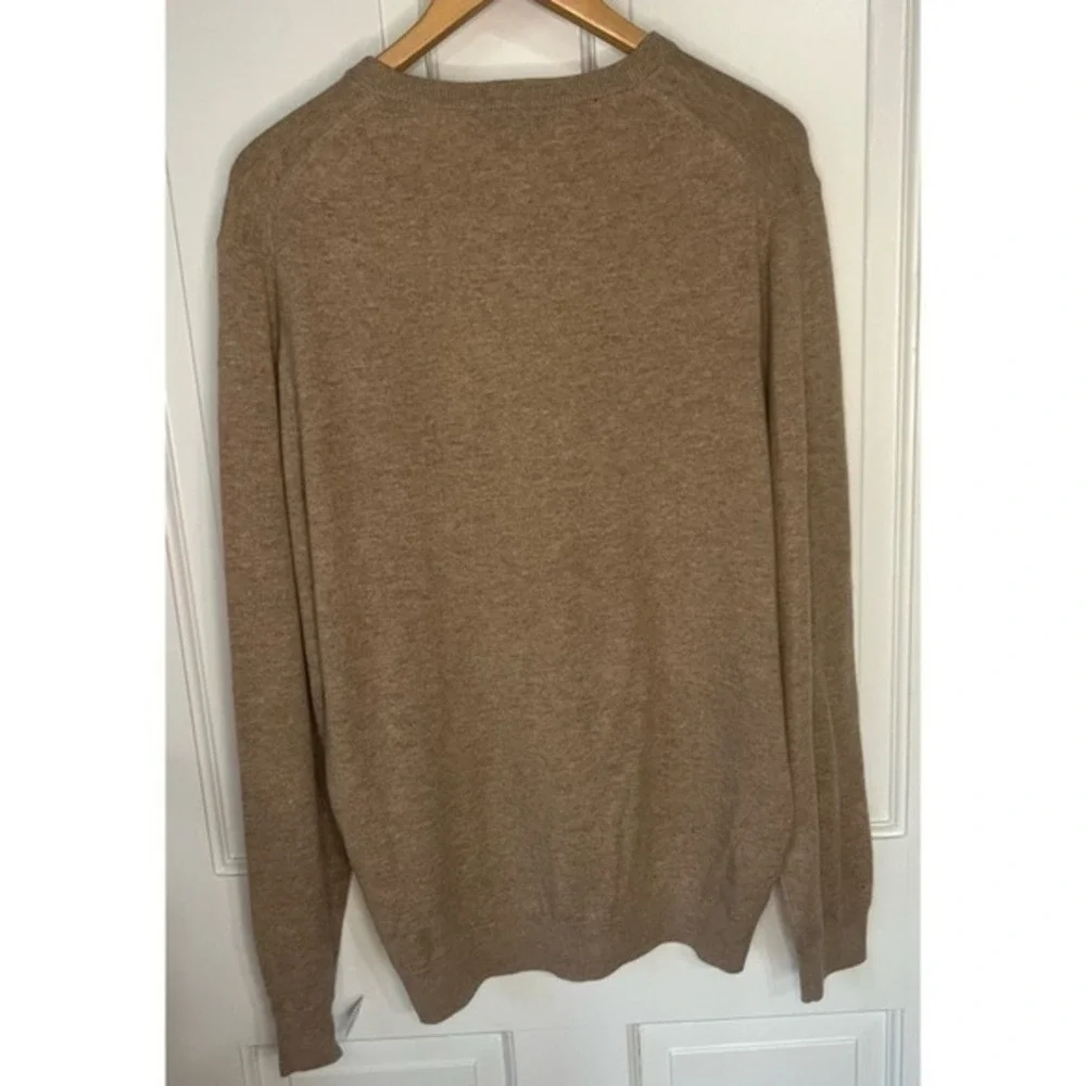 Rodd & Gunn Wesley Taupe Merino Wool & Cashmere V-Neck Pullover Sweater XL NWT